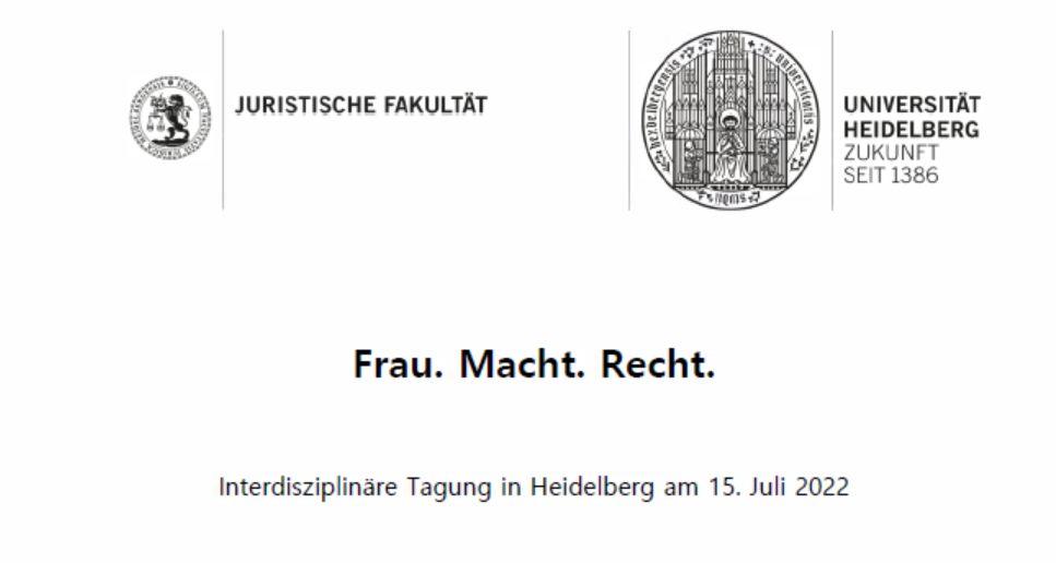 Call for Papers Frau Macht Recht Call for Papers Frau Macht Recht