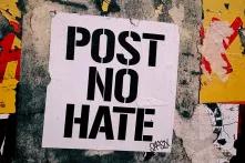 sticker "post no hate"