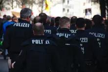 group of police from behind