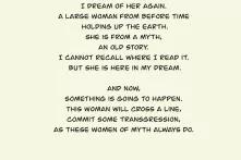 p. 2: I dream of her again.