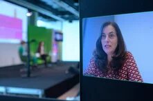 Alexandra Geese Alexandra Geese live zugeschalten zur Konferenz Digitalisierung EU-Aussengrenzen and der hbs