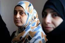 Syrian woman after her escape in a hospital in Jordan.