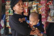 Indonesian woman with baby
