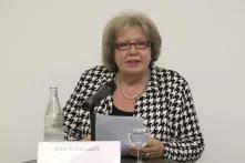 Eva Kohlrusch auf dem Podium