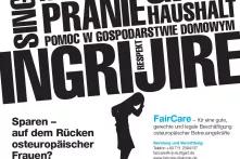 Plakat "Faircare - für eine gute, gerechte und legale Beschäftigung osteuropäischer Betreuungskräfte.