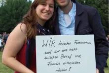 “Wir brauchen Feminismus, weil wir uns nicht zwischen Beruf und Familie entscheiden möchten!“ 