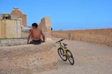 A child in the portuguese district of El Jadida, Morocco