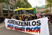 Demonstration #grenzenlos. United against racism.