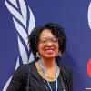 This is a photo of Frances at the 2019 COP25 in Madrid. It is owned and attributed to Frances Roberts-Gregory Frances Roberts-Gregory