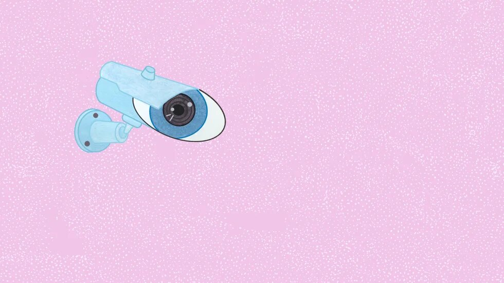 Kamera mit einem Auge in der Linse 