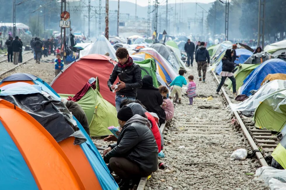Refugee camp in Idomeni, Greece Refugee camp in Idomeni, Greece