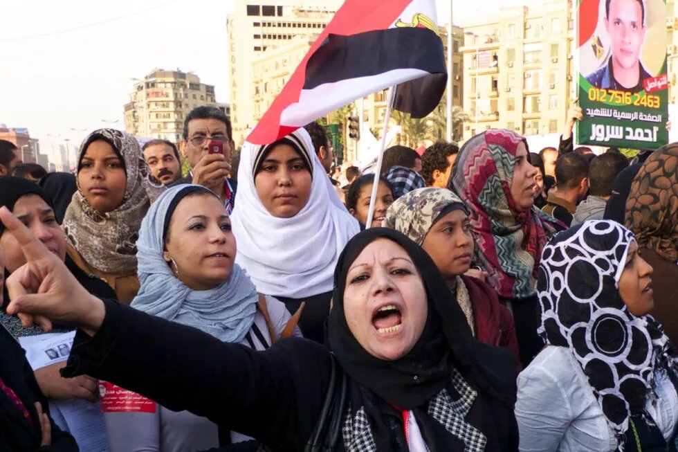 "The Women of the revolution" - Ägyptische Frauen in Kairo in der Nähe des Tahrir-Platzes Frauen protestieren auf dem Tahir Platz in Kairo.