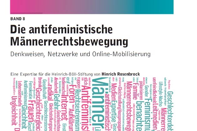 Cover of the study: "The anti-feminist men’s rights movement – lines of thought, networks and online rallying"