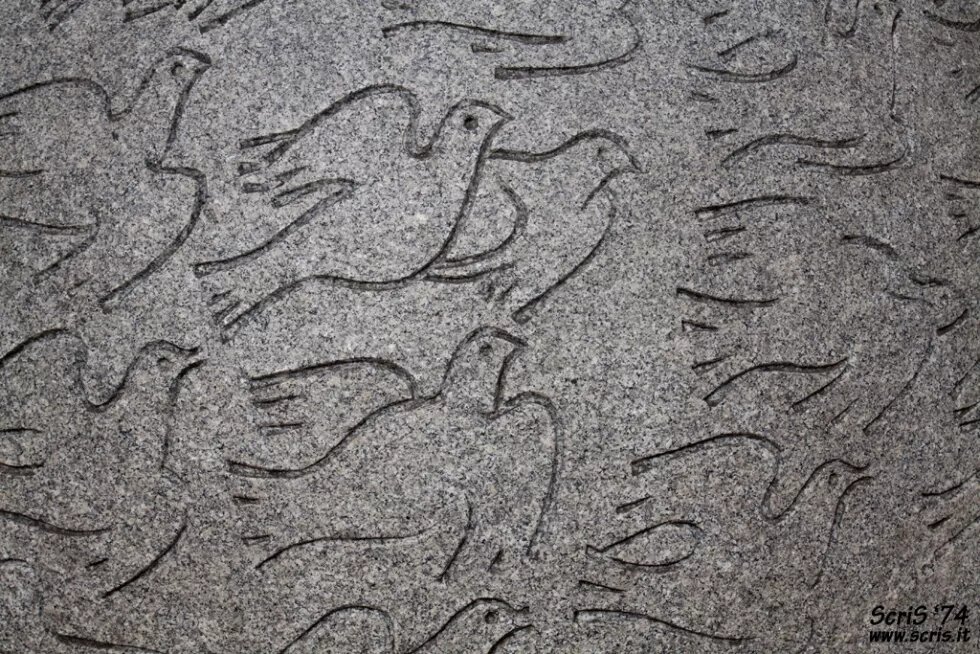 peace doves flying peace doves flying, stone engraving
