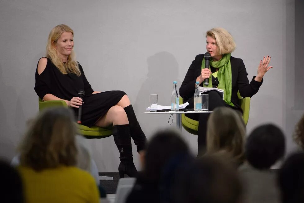Lanna Idriss (Unternehmerin, Gyalpa, Frankfurt/M.), Ines Kappert (Leitung Gunda-Werner-Institut, Berlin)