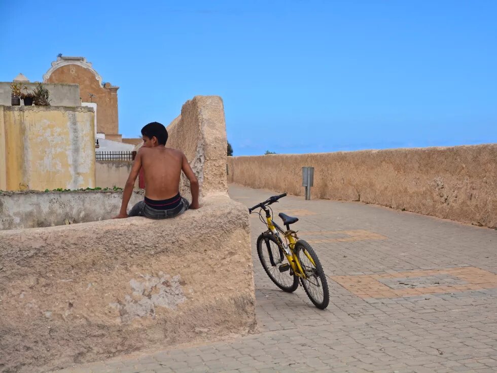 A child in the portuguese district of El Jadida, Morocco A child in the portuguese district of El Jadida, Morocco