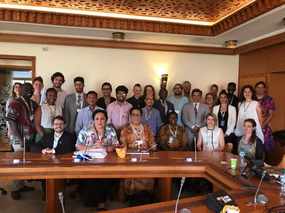 Group Picture with international LGBTIQ* activists and ILGA after a meeting with the Independent Expert at the UN Human Rights Council in Geneva in June 2019