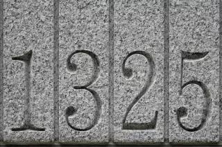 Security Council Resolution 1325 (2000) urges Member States to take action at the national level in key areas Number on stone: 1325