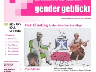 Ausschnitt Titelseite von "queer-feministische ein-, aus- und durchblicke. Gender geblickt"