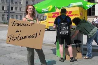 Bündnis 90/Die Grünen Sachsen Pia will mehr Frauen in den Parlamenten.