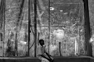 Former Child Soldier in a tent of Gulu Support the Children Organisation (GUSCO)n Organisation (GUSCO)