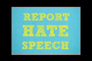 Bild der #NoHateEP2014 Kampagne. report hate speech