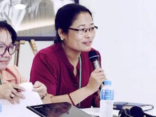 Benu Maya Gurung at the Women's Conference on Beijing+20 in Cambodia