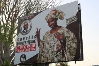 Wahlen im Senegal Wahlen im Senegal. Foto von einem Wahlplakat