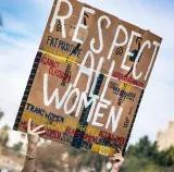 Poster saying Respect all women