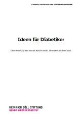 Auf der weißen Folie steht oben: "Cyborgs, Hausschuhe und Verbindungsprobleme". Darunter steht in der Mitte der Titel " Ideen für Diabetiker" in schwarzen Buchstaben. Darunter steht "Diese Anleitung wird von der Autorin erklärt. Sie erzählt aus ihrer Sicht". Ganz unten ist das Logo des GWI zu finden. 