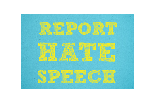 Bild der #NoHateEP2014 Kampagne. report hate speech
