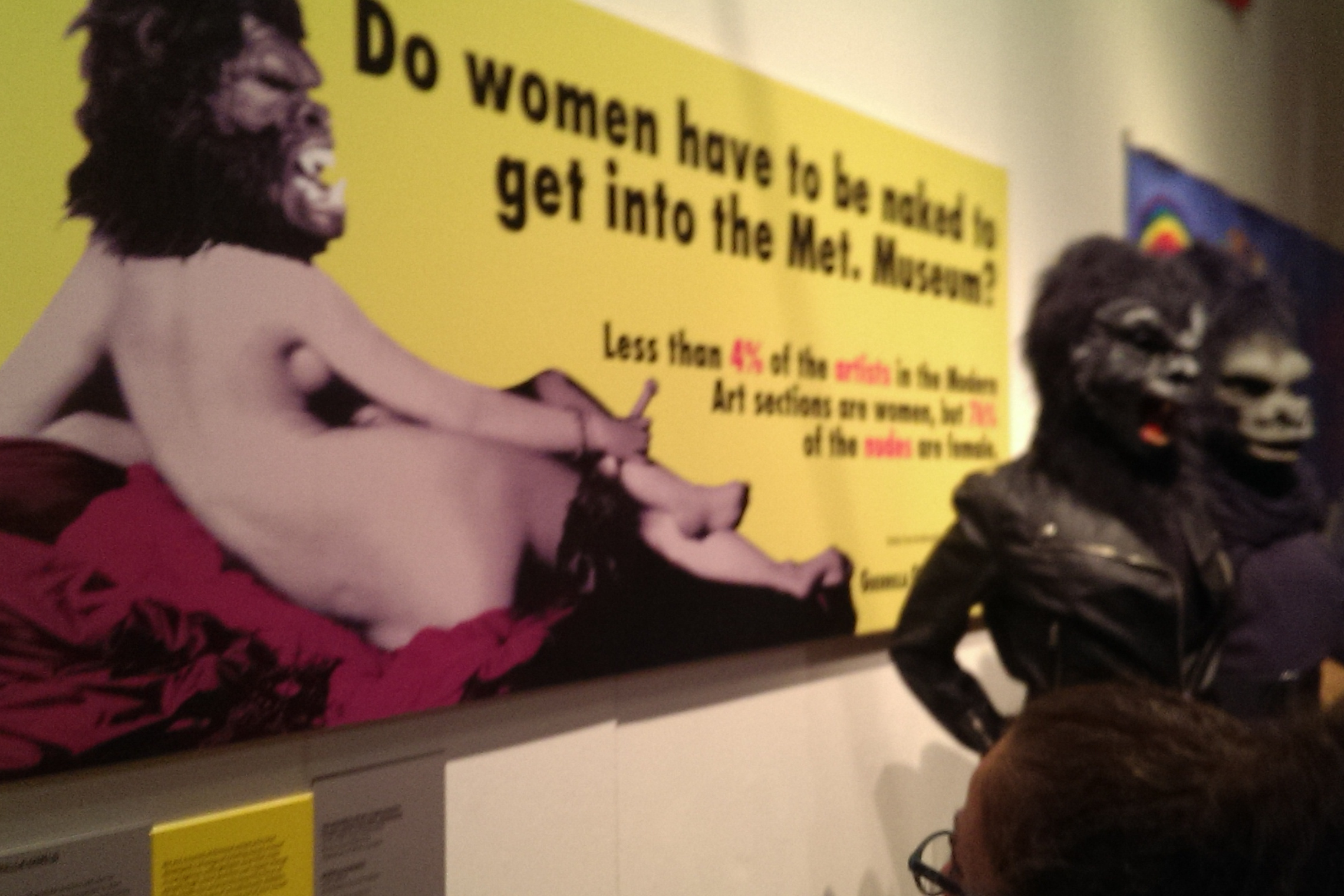 „The Guerilla Girls asked 383 European museums about diversity. Only ¼ responded.“ Guerilla Girls