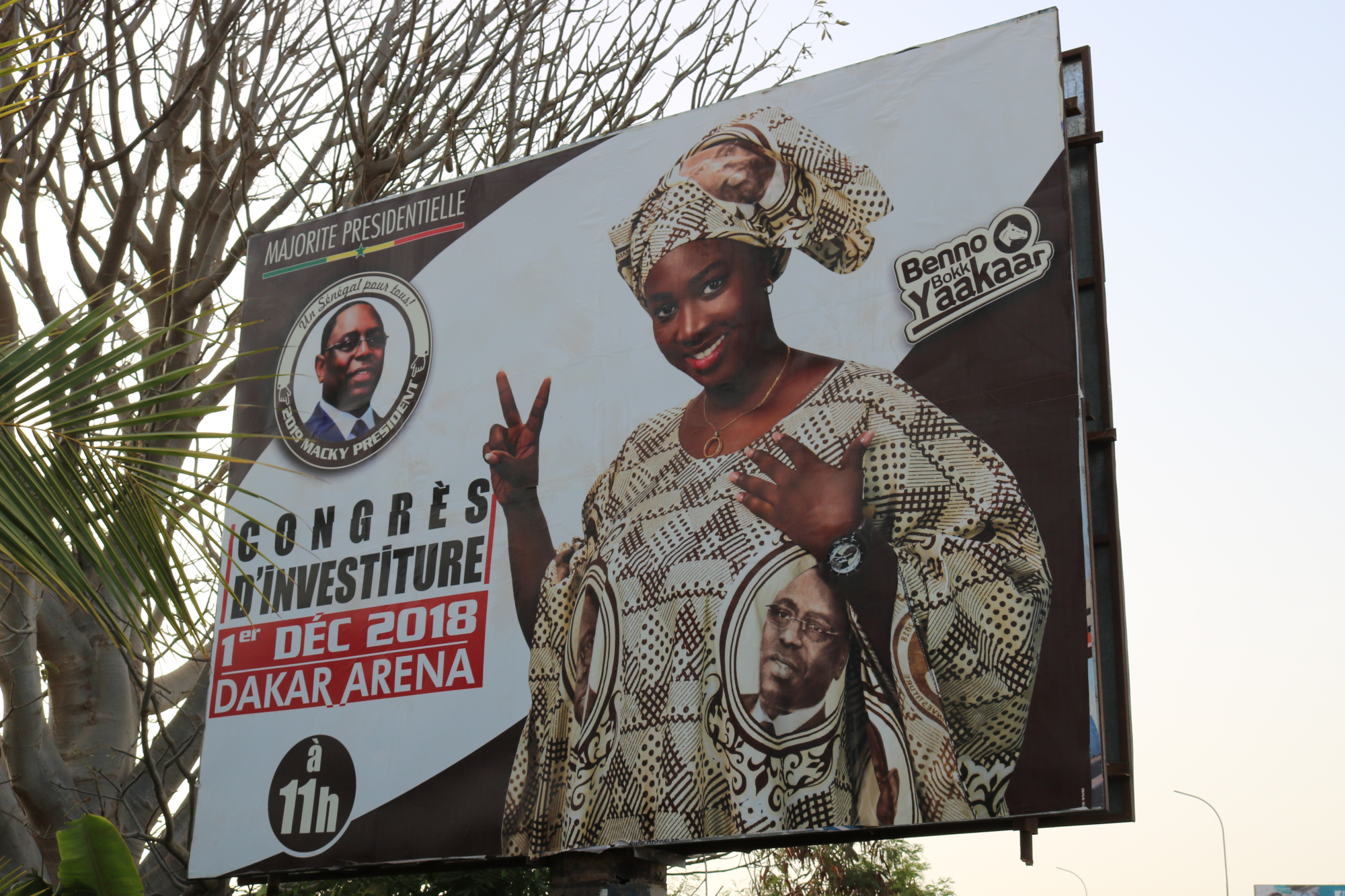 Wahlen im Senegal Wahlen im Senegal. Foto von einem Wahlplakat